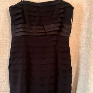 Anne Klein Black Strapless Sheath Dress
